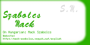 szabolcs mack business card